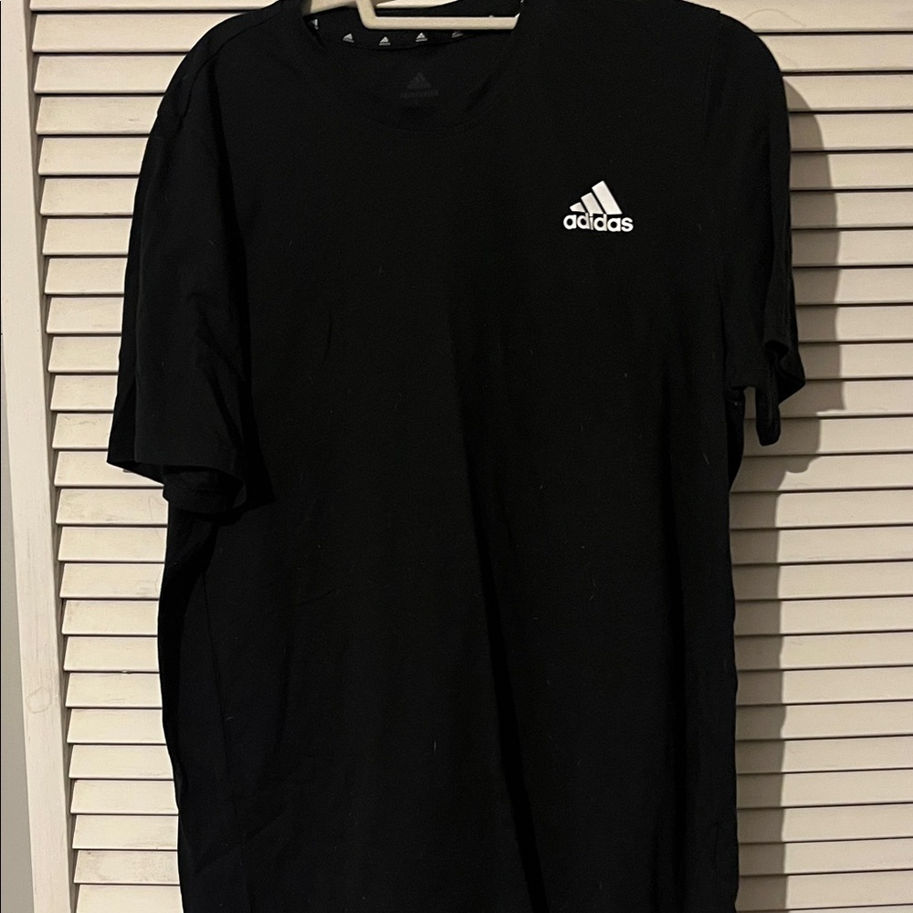 Adidas Men's Tee in Black with White Logo